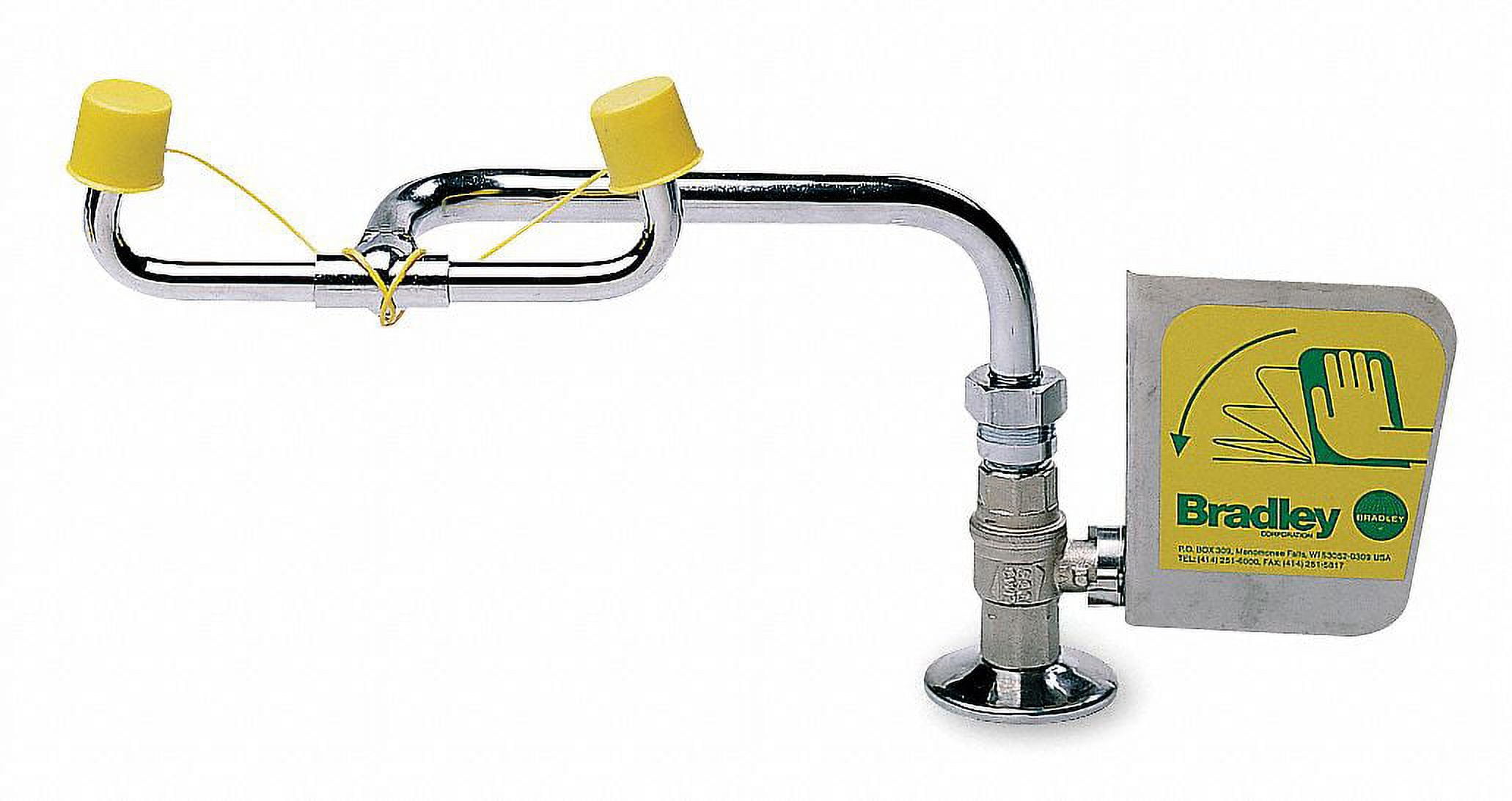 Bradley Eyewash,Deck Mount,Right Hand,SS,17-3/8W  S19-270B