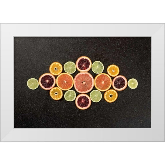 Bradley, Felicity 18x13 White Modern Wood Framed Museum Art Print Titled - Citrus Drama III
