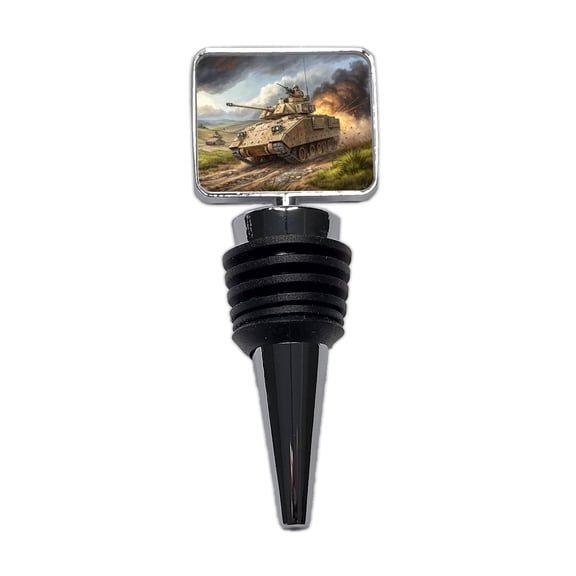 Bradley Fighting Vehicle US Army Armor Wine Bottle Stopper Cap Plug