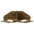 thumbnail image 1 of Bradley Floating 2-Piece Cubicle Section Desk with Keyboard Shelf in Rustic Brown, 1 of 5
