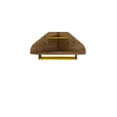 thumbnail image 1 of Bradley Floating Corner Desk with Keyboard Shelf in Rustic Brown and Yellow, 1 of 3