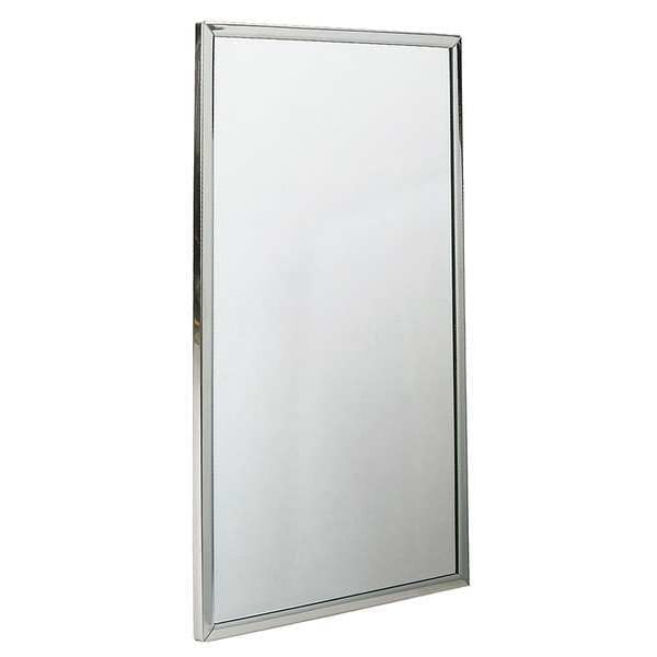 Elegant Transitional Stainless Steel Bathroom Mirror 18" x 36"