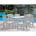 thumbnail image 1 of Vifah Bradley Outdoor 7-piece Wood Patio Dining Set in White, 1 of 3