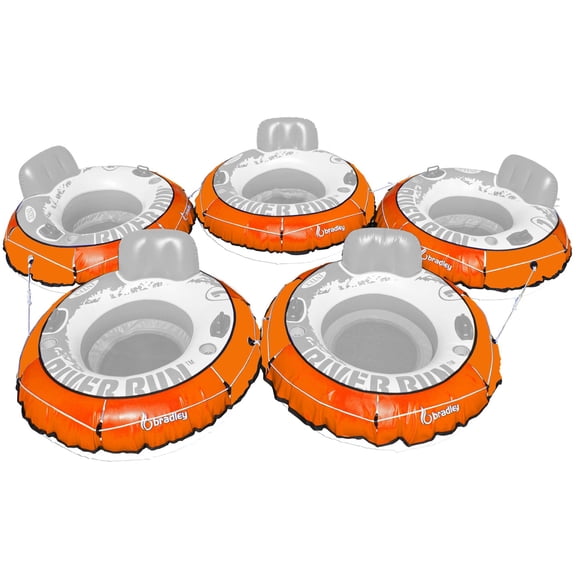 Bradley Pack of five - River run tube cover; compatible with Intex River Run tubes; convert your pool tube into heavy duty rafting tubes.  Fits most inflatable 53 inch river float tubes.