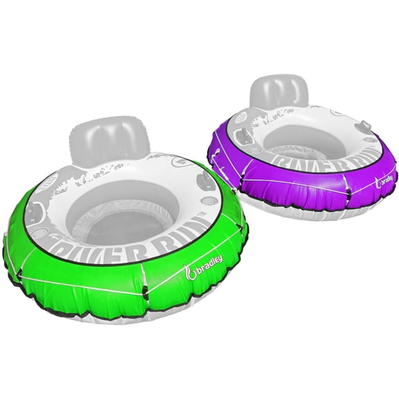 Bradley Pack of two - river run tube cover; compatibile with Intex River Run tubes; convert your pool tube into heavy duty rafting tubes. Fits most inflatable 53 inch river float tubes.