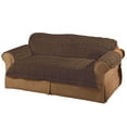 thumbnail image 1 of Bradley Sherpa Loveseat Protector - Slipcover Brown - by OakRidge, 1 of 4