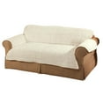 thumbnail image 1 of Bradley Sherpa Sofa Protector - Slipcover Natural Ivory - by OakRidge, 1 of 4