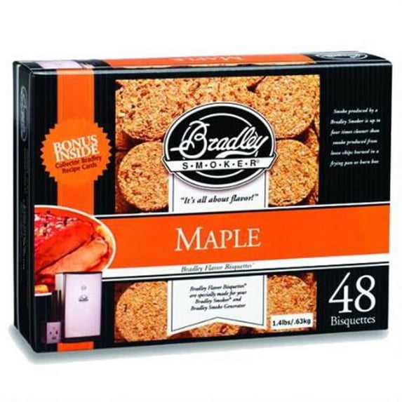 Bradley Smoker BTMP48 Maple Bisquettes, Pack - 48