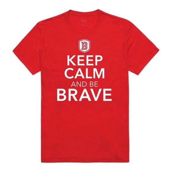 Bradley University Keep Calm Short Sleeve T-Shirt, Red - Small