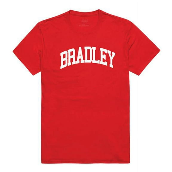 Bradley University Men College T-Shirt, Red - Extra Large