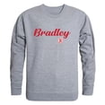 thumbnail image 1 of Bradley University Script Crewneck T-Shirt, Heather Grey - Large, 1 of 1