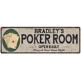 thumbnail image 1 of Bradley's Poker Room Gift 6x18 Metal Sign Game Decor 206180048051, 1 of 1