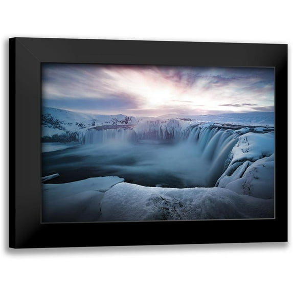 Bradnam, Colin 14x11 Black Modern Framed Museum Art Print Titled - Morning Godafoss