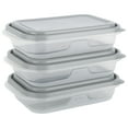 thumbnail image 1 of GoodCook Medium Rectangle Food Storage Container 3 Pack, Made Without BPA, Dishwasher Safe, 1 of 14