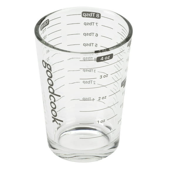 GoodCook 4-Oz. Counter Display Liquid Measuring Glass, Clear/Red