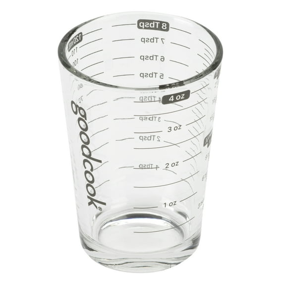 GoodCook 4-Oz. Counter Display Liquid Measuring Glass, Clear/Red