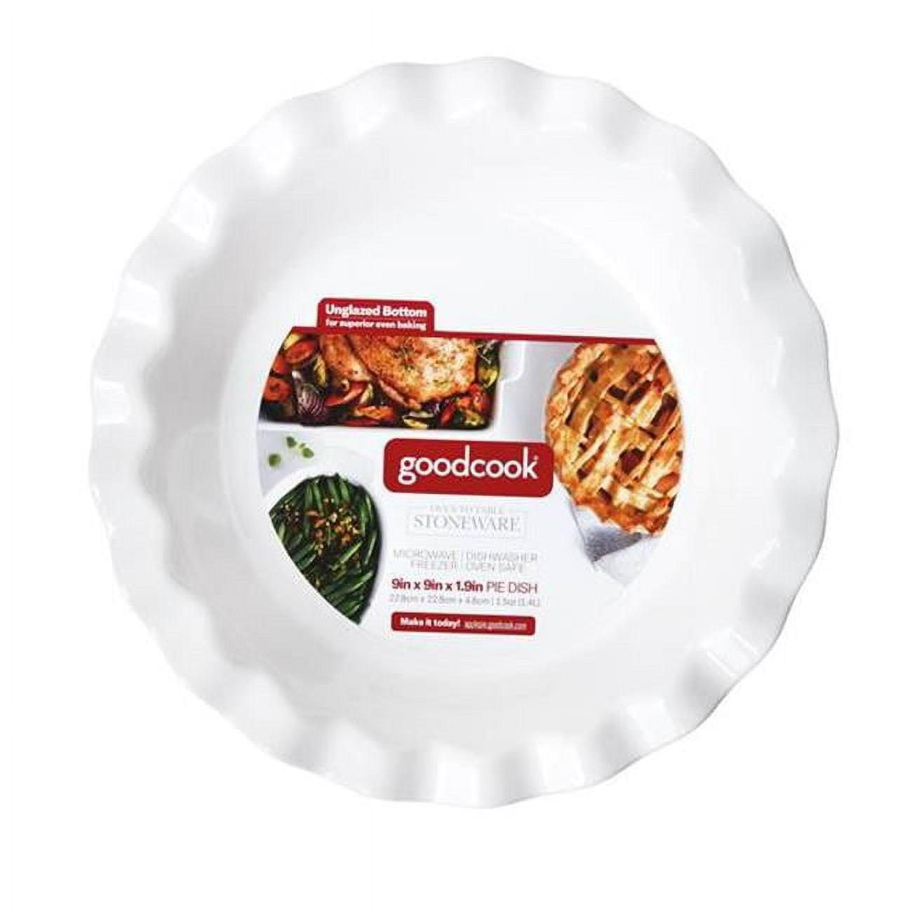 Classic White 9-Inch Ceramic Pie Dish with Unglazed Bottom