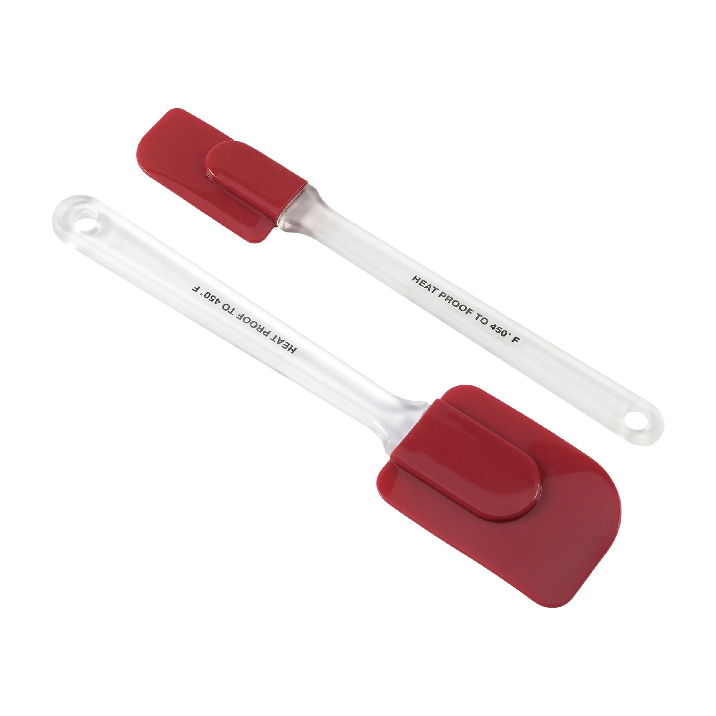 Red and White Silicone Spatula Set with Acrylic Handles