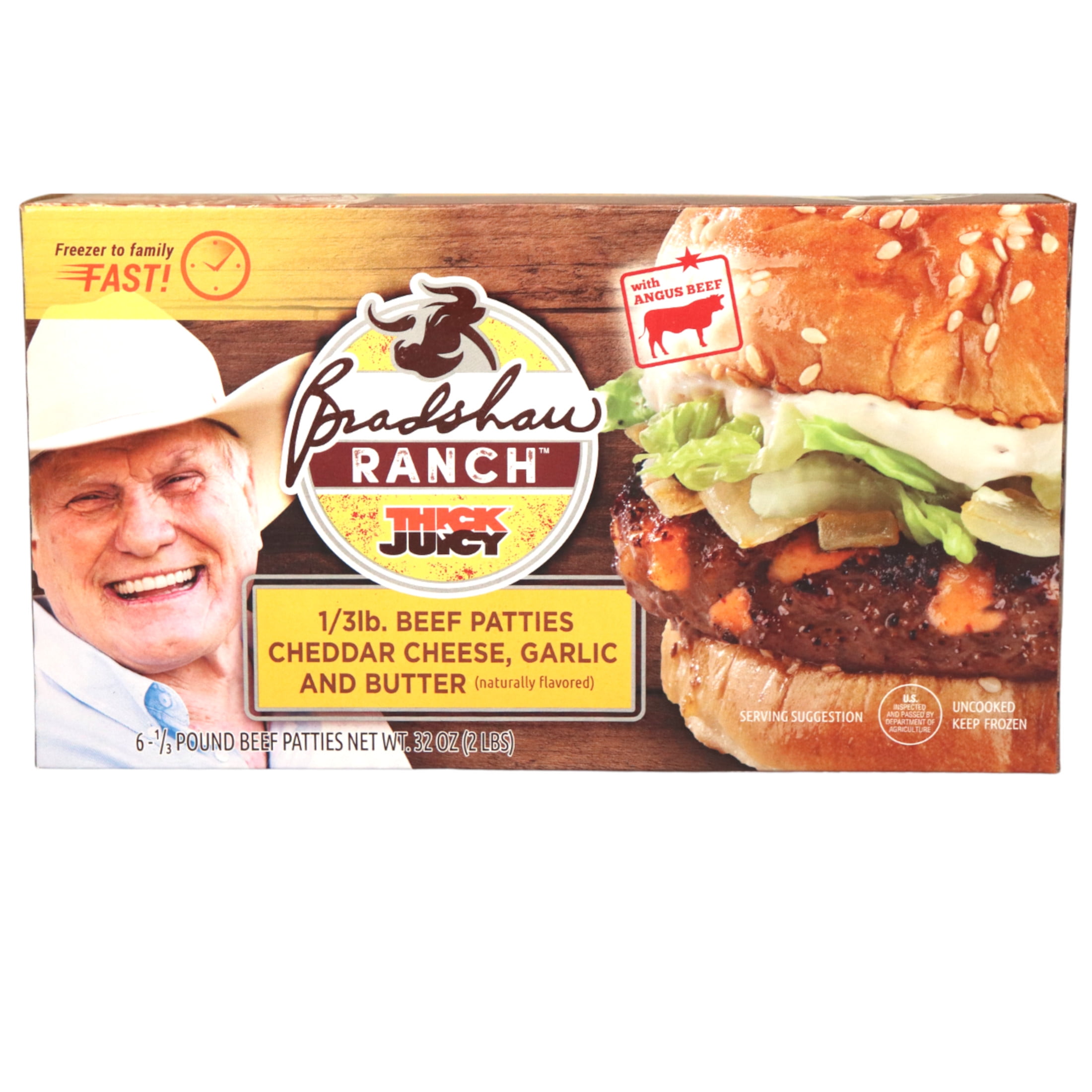 Bradshaw Ranch, Thick 'N Juicy Angus Beef Patty, Cheddar and Garlic