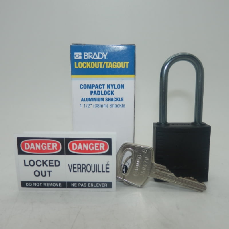 Brady 143150 Lockout/Tagout Series Black 1 1/2