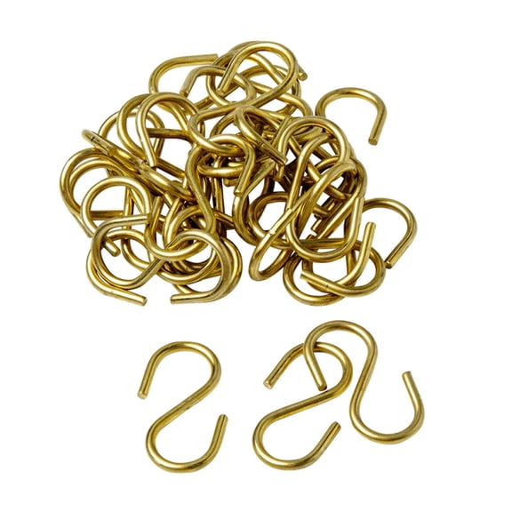 Brady 23305 1-3/4" Size Solid Brass "S" Hook (Pack Of 100) CA2
