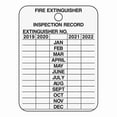 thumbnail image 1 of Tag, Fire Extinguisher, Aluminum, 3 in H x 2 1/4 in W, Silver, Rectangle, 10 PK, 1 of 1