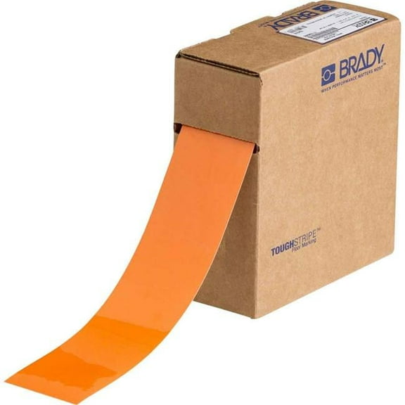 Brady Floor Tape,Orange,2 inx100 ft,Roll 104316