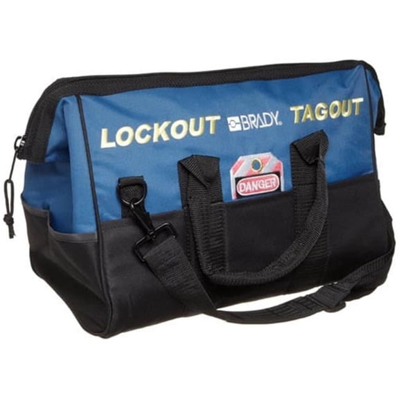 Brady Lockout Bag,Unfilled,Blue 99162