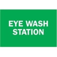 thumbnail image 1 of Brady 85354 7" Height, 10" Width, B-302 High Performance Polyester, White On Green Color First Aid Sign, Legend "Eye Wash Station", 1 of 1