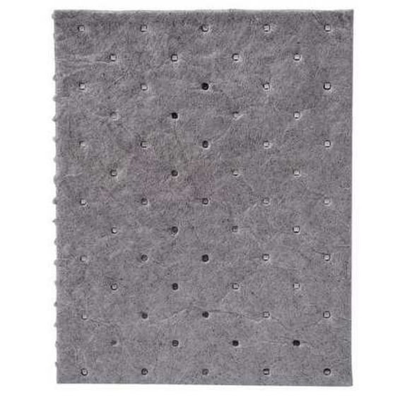 Brady Sorbent Pad, 11 gal, 7 1/2 in x 10 in, Universal, Gray, 200 PK SRP200
