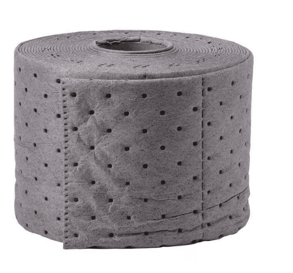 Brady Absorbent Roll 7.5in x 50ft Universal Spill Pad 3 gal Polypropylene Gray Heavy Duty