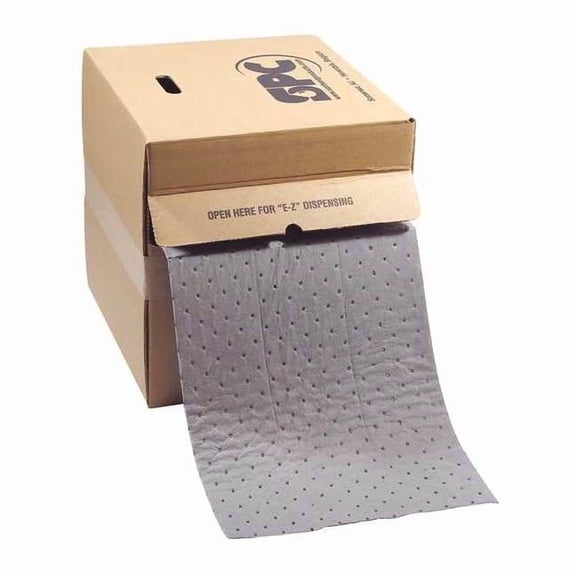 Sorbent Roll, 8 gal, 15 in x 50 ft, Universal, Gray, Polypropylene HT550