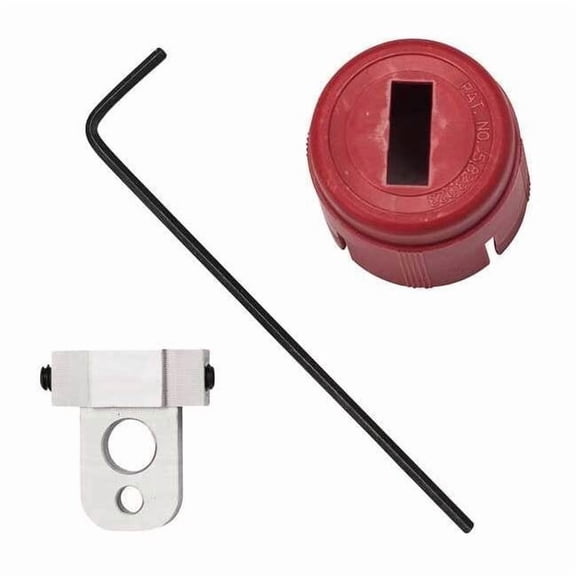Air Line Regulator Lockout, Red, Aluminum; Fiberglass Reinforced Nylon, 1 Max. No. of Padlocks