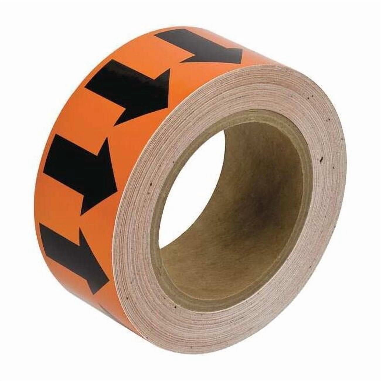Brady Arrow Tape,Orange,1in W,90ft Roll L 91414