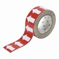 thumbnail image 1 of Brady Arrow Tape, Vinyl, 4 in W x 90 ft. L, Adhesive Mounting, White/Red 91288, 1 of 1