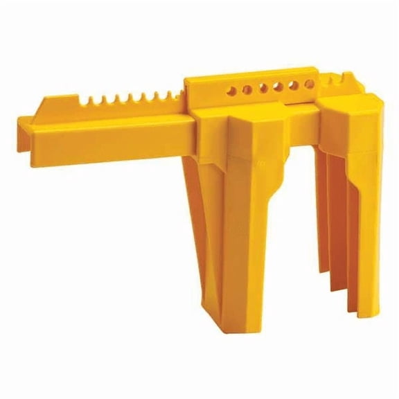 Brady Ball Valve Lockout Clamp On Yellow 2 to 8 In OSHA Polypropylene Safety Device