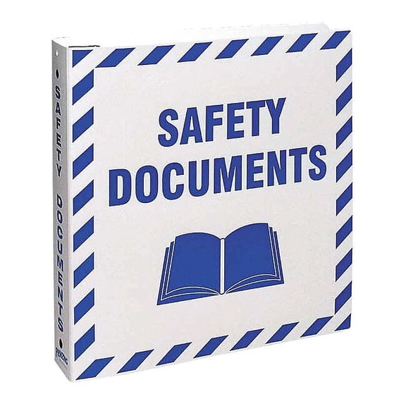 Brady Binder, Safety Documents, Polyethylene, 10 1/2 in W, 11 5/8 in H BR807E