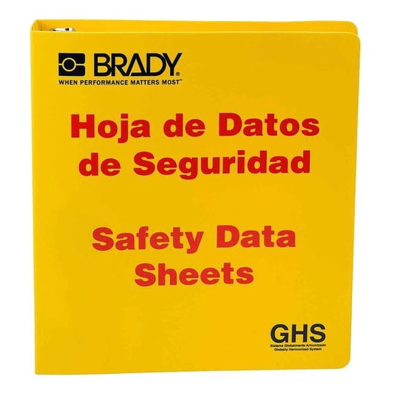 Brady Binder,Right to Know Safety Data Sheet 121185