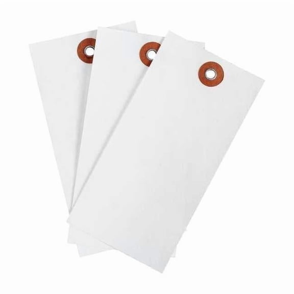 Blank Shipping Tag, Tyvek, 4-3/4" H x 2-3/8" W, White, Rectangle, 1000 PK 102036