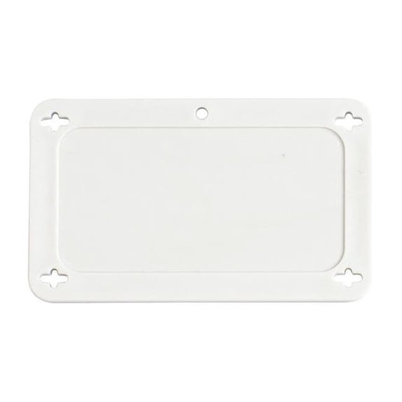 Brady Blank Tag, Plastic, 2 3/16 in H x 3 11/16 in W, White, Rectangle 87696