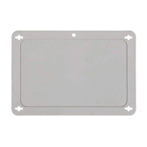 Brady Blank Tag, Plastic, 3 3/16 in H x 4 11/16 in W, Gray, Rectangle 87699