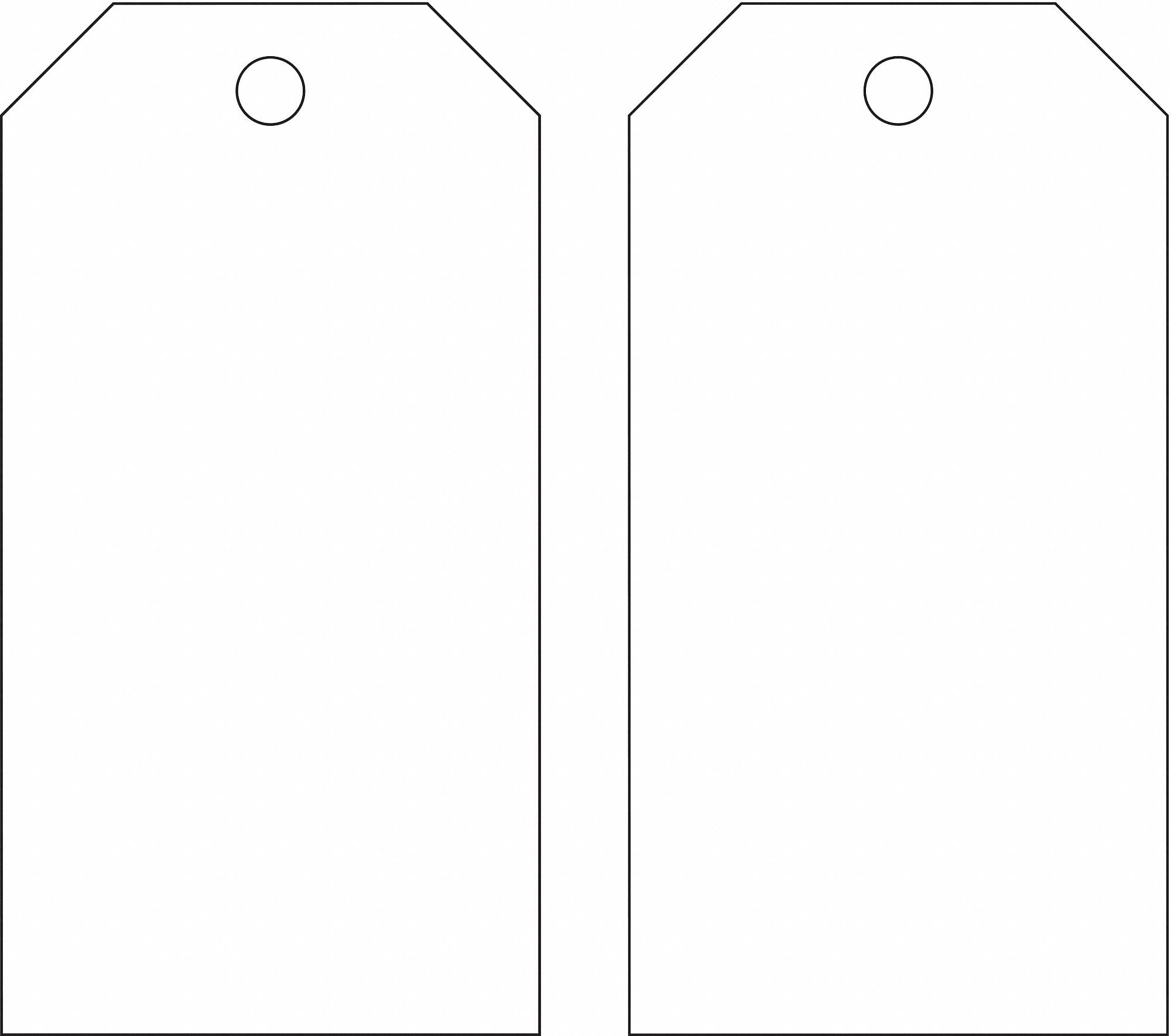 Brady Blank Tag,Polyester,Colored,PK25  65349