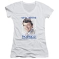 thumbnail image 1 of Brady Bunch Buddy Junior Women's V-Neck T-Shirt White, 1 of 1