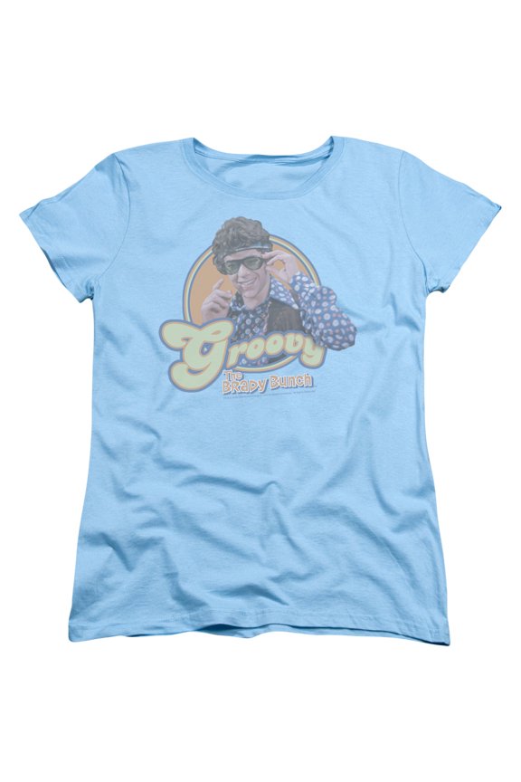 Brady Bunch Groovy Greg Women's T-Shirt Light Blue