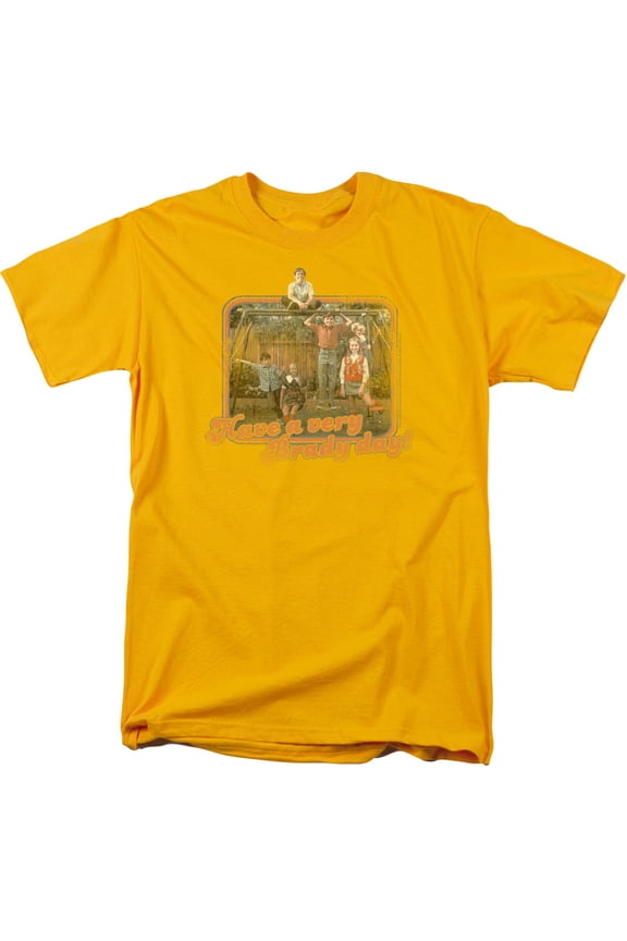 Brady Bunch Men's Have A Very Brady Day! T-shirt X-Large Gold