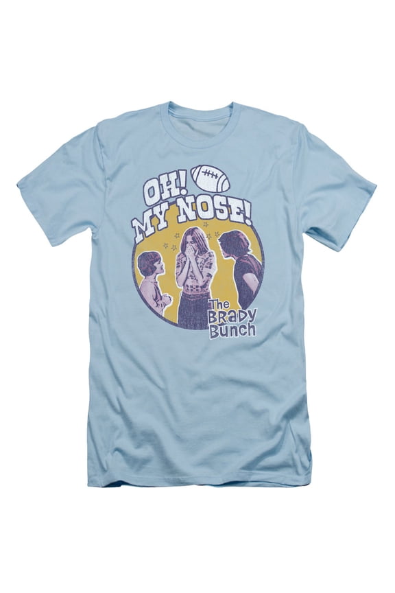 Brady Bunch My Nose Adult 30/1 T-Shirt Light Blue