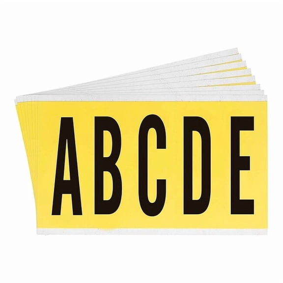 Brady LetterLabelSet,Vinyl,5inH,1-3/4inW,PK25 3460-LTR KIT
