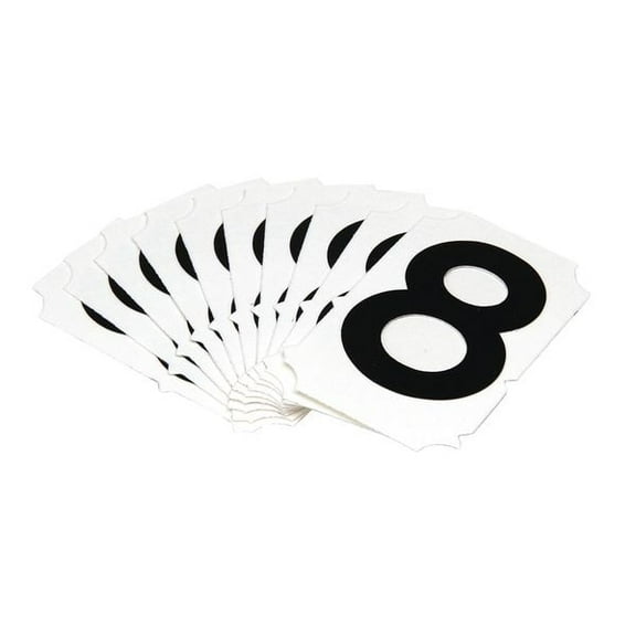Brady Carded Numbers and Letters,8,PK10 5050-8