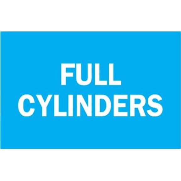 Brady Chemical & Hazardous Material Signs, Full Cylinders, Plastic, Blue/White - 1 EA (262-25746)
