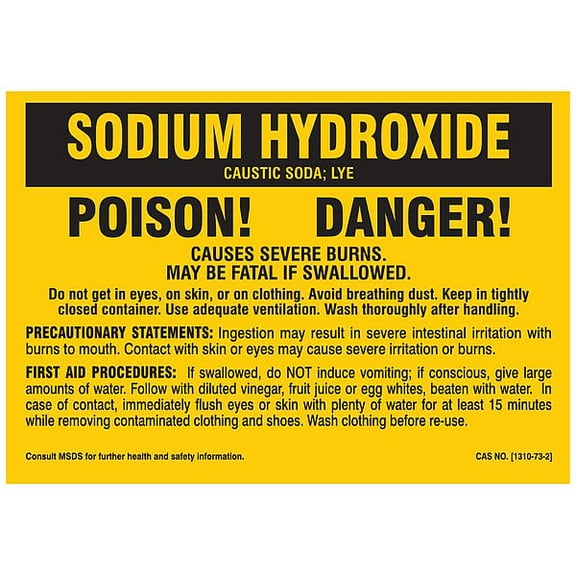 Brady Chemical Label,2 In. H,Multicolor,PK25 7309PLS